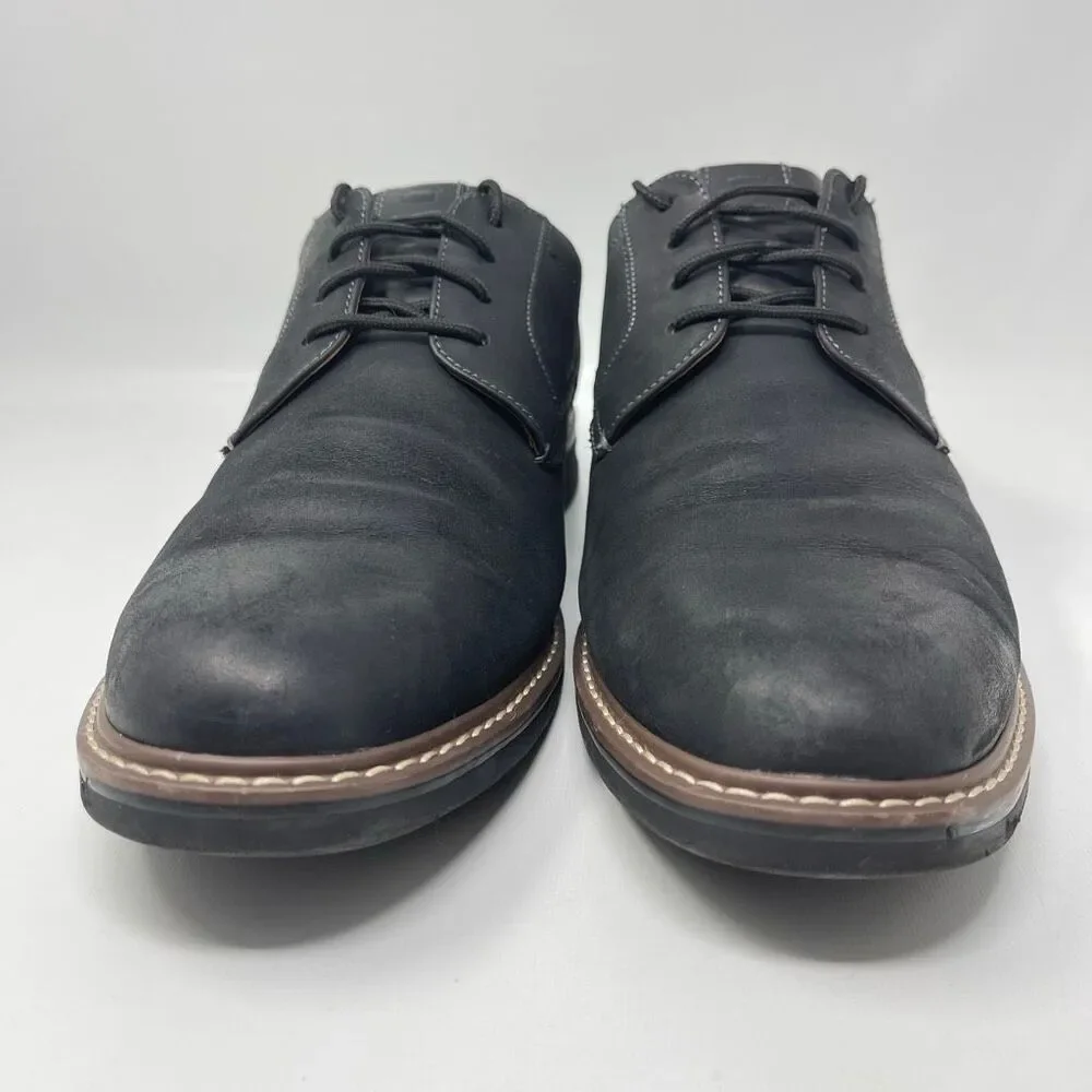 Florsheim Norwalk Plain Toe Oxford Black Leather Loafers Dress Shoes Men’s 13